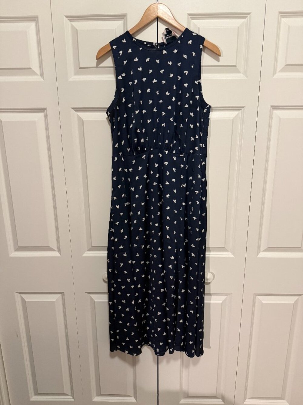 Kate Spade New York "Paper Boats" Sleeveless Midi Dress